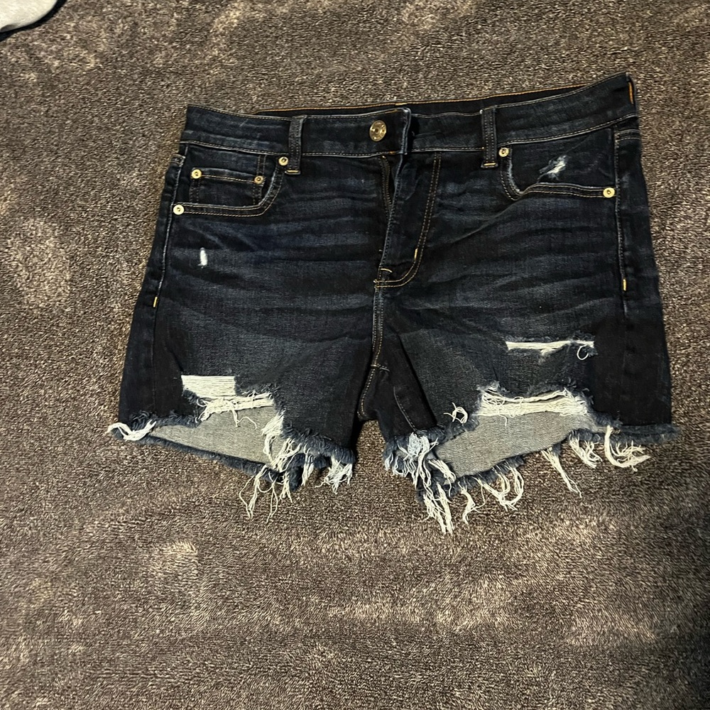 Distressed Denim Shorts